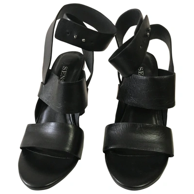 Pre-owned Senso Leather Sandals In Black