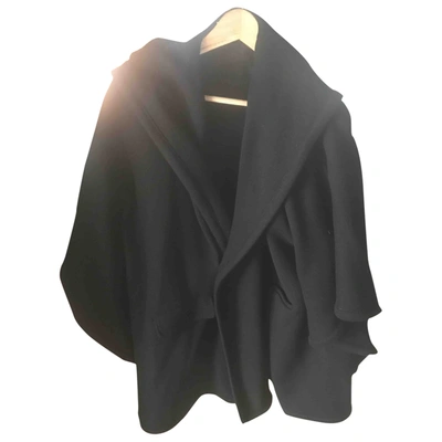 Pre-owned Givenchy Wool Cape In Black