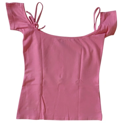 Pre-owned Moschino Pink Cotton Top