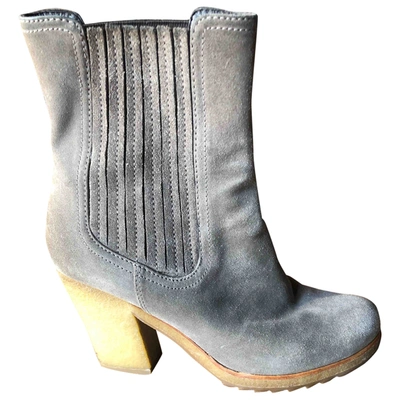 Pre-owned Prada Boots In Grey