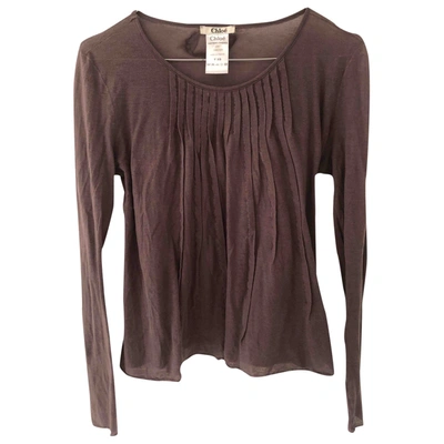 Pre-owned Chloé Anthracite Cotton Top