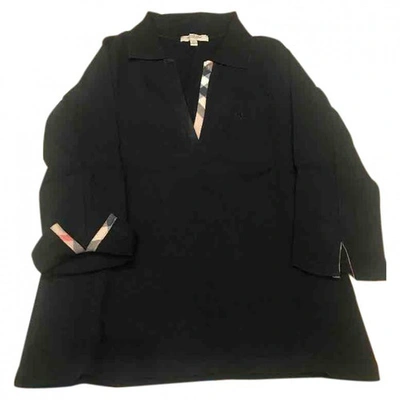 Pre-owned Burberry Black Cotton Top