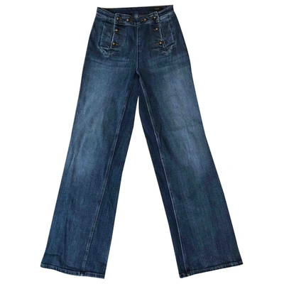 Pre-owned Set Blue Cotton - Elasthane Jeans