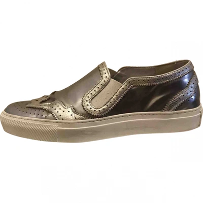 Pre-owned Givenchy Leather Flats In Metallic
