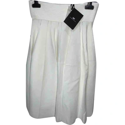 Pre-owned Elisabetta Franchi Skirt In White