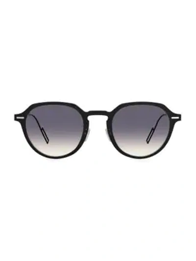Dior Disappear1 49mm Round Sunglasses In Black
