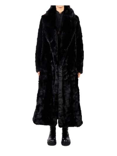 Amiri Black Faux Fur Coat