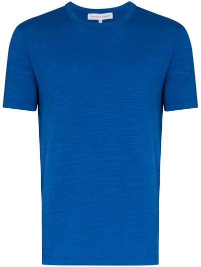 Orlebar Brown Sammy Striped Knit T-shirt In Blue