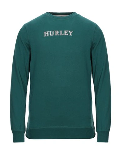 Hurley Sweatshirts In Green
