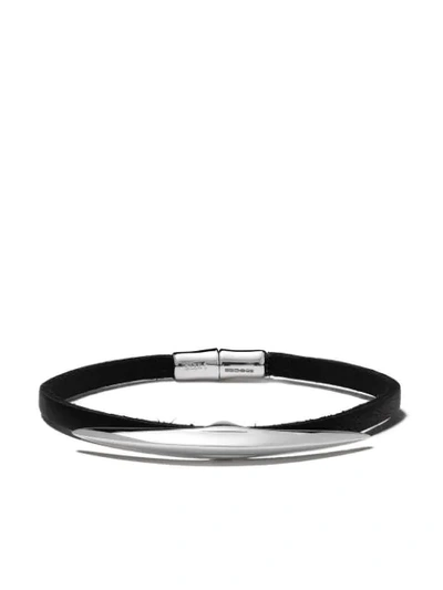 Shaun Leane Arc Wrap Leather Bracelet In Sterling Silver