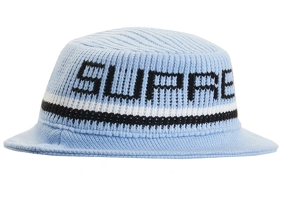 Pre-owned Supreme  Knit Logo Crusher Light Blue