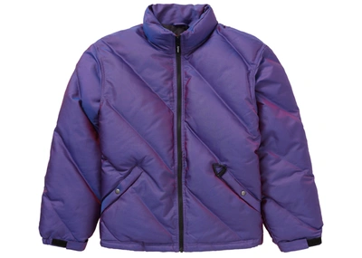 Pre-owned Supreme  Iridescent Puffy Jacket Purple