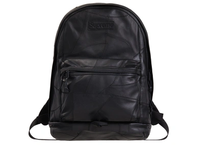 Pre-owned Supreme  Patchwork Leather Backpack Black