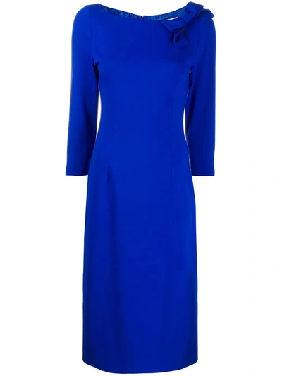 Goat Henriette Bow Embellished Dress In Blue