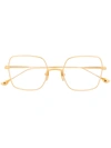 Dita Eyewear Cerebal Square-frame Glasses In Gold