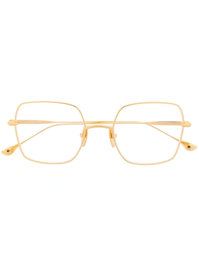 Dita Eyewear Cerebal Square-frame Glasses In Gold