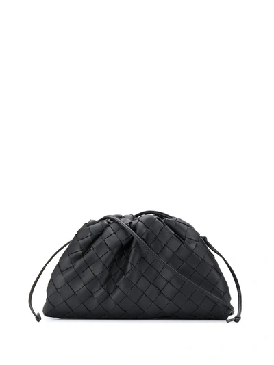 Bottega Veneta The Mini Pouch Intrecciato Bag In Black