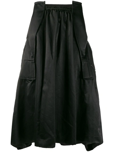 Comme Des Garçons Structured Midi-skirt In Black