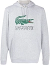 Lacoste Kapuzenpullover Mit Logo-print In Grey