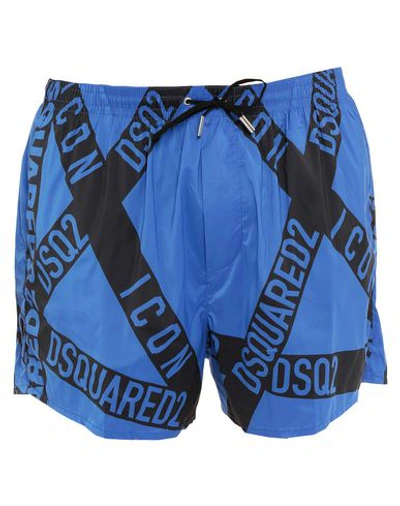 Dsquared2 平角泳裤 In Blue