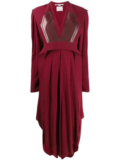 Stella Mccartney Sable Crepe Midi-dress In Red