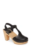 Swedish Hasbeens Sky T-strap Pump In Black