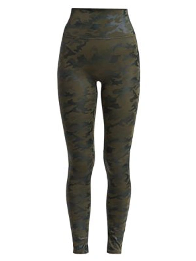 Spanx Camo Leggings In Green