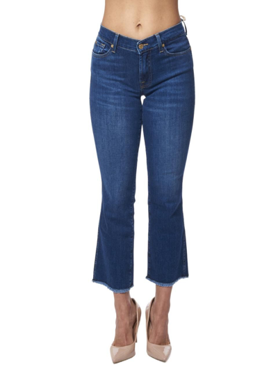 7 For All Mankind Ultra High-rise Bootcut Jeans In Blue