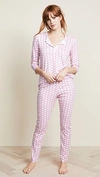 Roller Rabbit Cotton Elephants Print Pajamas Set In Pink