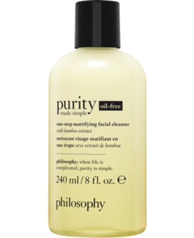 Philosophy Di Lorenzo Serafini Purity Made Simple Oil-free One-step Mattifying Facial Cleanser, 8-oz. In Yellow
