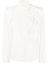 Chloé Ruffled Blouse In White