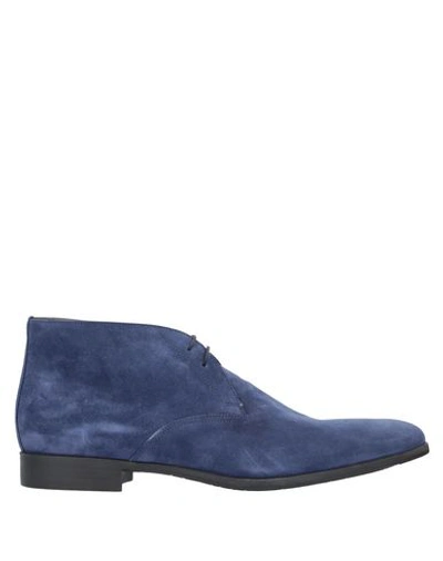 Santoni Boots In Blue