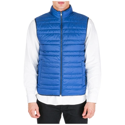 Michael Kors Men's Sweater Waistcoat Vest  Reversibile In Blue