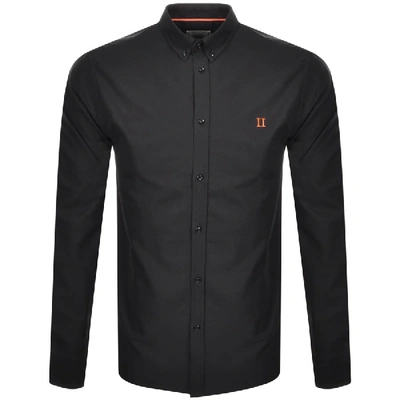 LES DEUX LONG SLEEVE OLIVER OXFORD SHIRT BLACK 127583