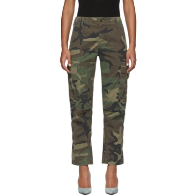 Re/done Camo Skinny Cargo Pants In Camouflage