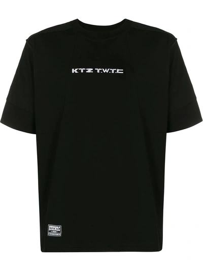 Ktz Embroidered Logo Lined T-shirt In Black