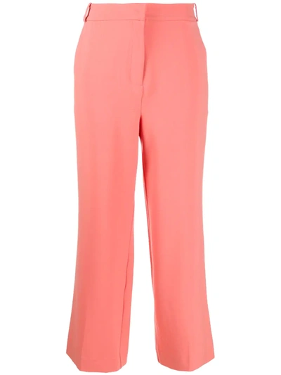 Chinti & Parker Ripple Side-stripe Tapered High-rise Wool And Cashmere-blend Trousers In Pink
