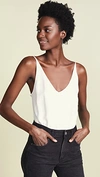 J Brand Silk Lucy Cami Top In White