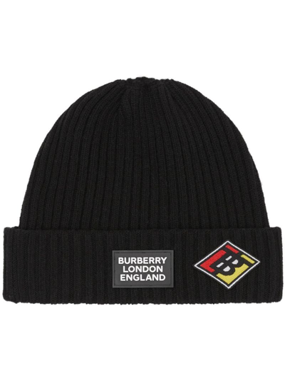 ニットキャップ・ビーニー BURBERRY LOGO WOOL BEANIE 53E8CBDE-87D6-422E-82C4-