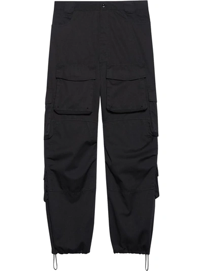 Balenciaga Baggy Cargo Trousers In Black