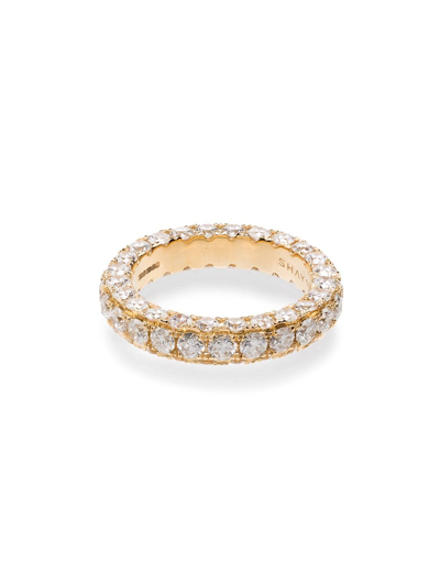 Shay 18k Yellow Gold Three Sided Eternity Diamond Ring In White