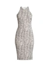Likely Simons Python-print Bodycon Cocktail Dress In Grey