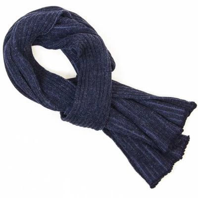 40 Colori Dark Blue Double Threaded Wool Scarf