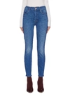 Mother The Super Stunner High-rise Ankle Skinny Jeans In Blue