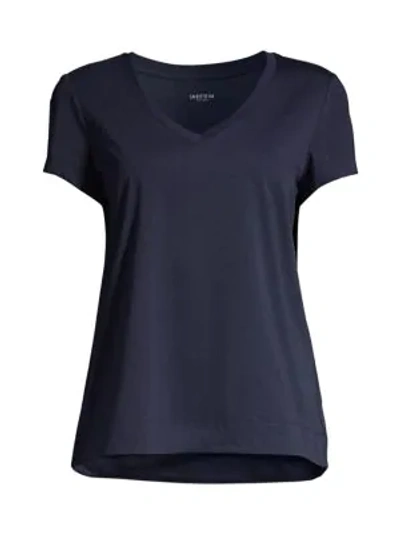 Lafayette 148 Women's The Modern V-neck Tee In Royal Blue