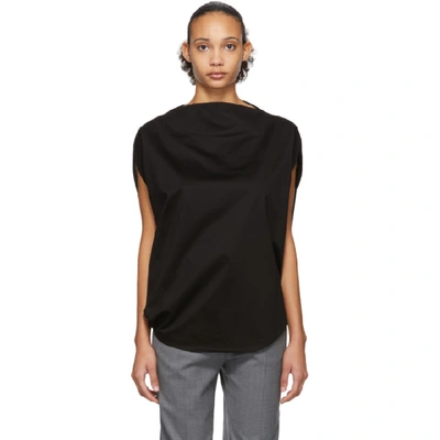 Issey Miyake Unique Panelled Cotton-jersey T-shirt In 15 Black