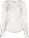 Cinq À Sept Women's Taylee Cowlneck Silk Blouse In Ivory