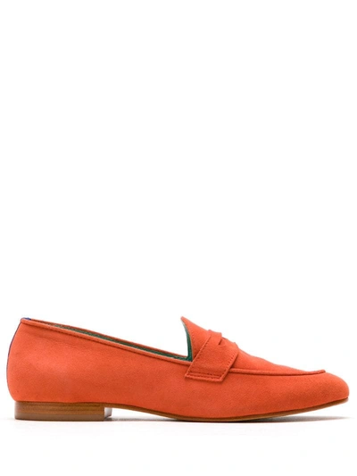 Blue Bird Shoes 'boyish' Loafer In Orange