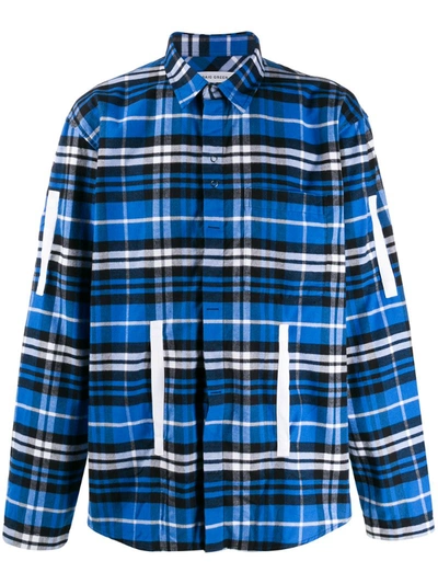 Craig Green Plaid Loose-fit Shirt In Blue