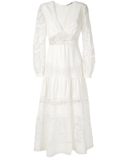 Martha Medeiros Yana Midi Dress In White